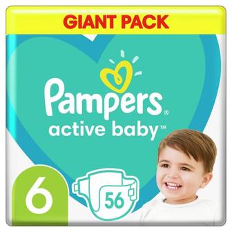 Підгузки Pampers Active Baby Розмір 6 (13-18 кг), 56 шт 56шт/уп