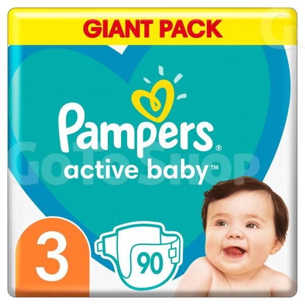 Підгузки Pampers Active Baby Розмір 3 (6-10 кг), 90 шт 90шт/уп