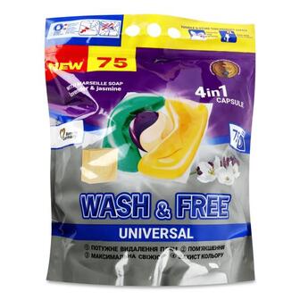 Капсули для прання Wash&Free Universal жасмин, лаванда 75*21г