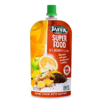 Смузі Jaffa Super Food банан-яблуко-апельсин-імбир-чіа 120г