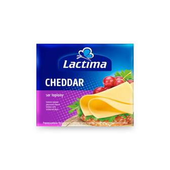 Сир плавлений Lactima Чеддер скибочками 130г