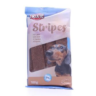 Ласощі для собак Trixie Stripes з ягням 100г