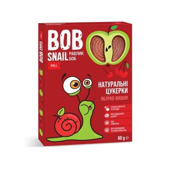 Цукерки Bob Snail натуральні яблучно-вишневі 60г