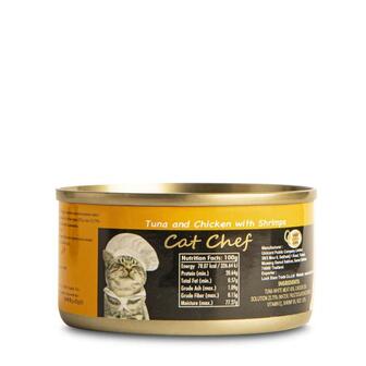 Корм для котів Cat Chef тунець-м’ясо курки-креветки 80г