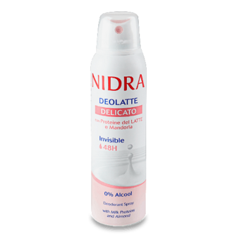 Дезодорант-спрей Nidra з молочними протеїнами та мигдалем ніжний 150мл