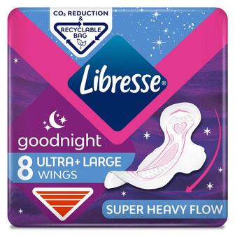 Прокладки Libresse Ultra Goodnight soft 8шт