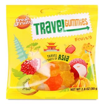 Цукерки Wawel Travel Gummies Asia з фруктовим смаком 80г