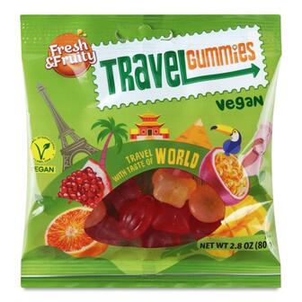 Цукерки Wawel Travel Gummies Vegan з фруктовим смаком 80г