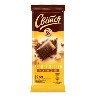 Шоколад молочний Світоч Peanut Butter з арахісовою пастою 90г