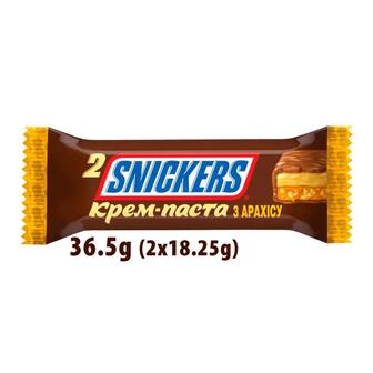 Батончик Snickers з арахісовим маслом 36,5г