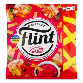 Сухарики Flint пшенично-житні смак холодець з хроном 150г