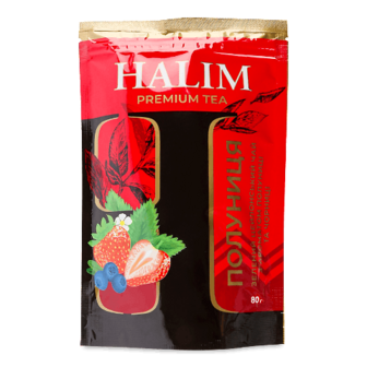 Чай зелений Halim Полуниця з ароматом полуниці та чорниці 80г