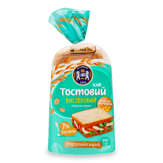 Хліб «Кулиничі» «Європейський» тостовий висівковий 350г