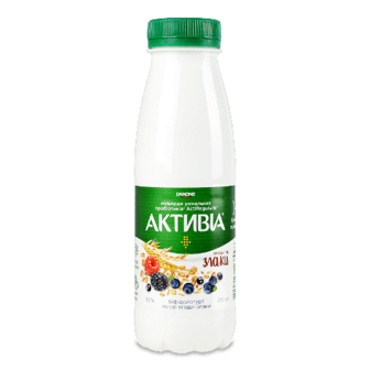 Біфідойогурт Активіа лісові ягоди-злаки 1,5% пляшка 290г