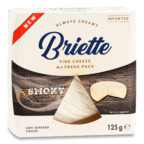 Сир Briette Smoky з ароматом диму 60% 125г