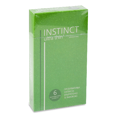 Презервативи Instinct ультратонкі латексні зі змащенням 6шт/уп