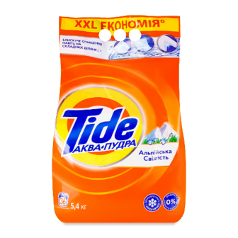 Порошок для прання Tide Аква-Пудра альпійська свіжість 5,4кг