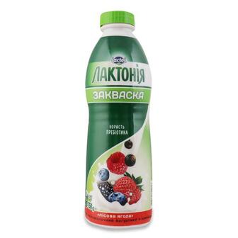 Напій кисломолочний Лактонія Закваска лісова ягода 1,5% 750г