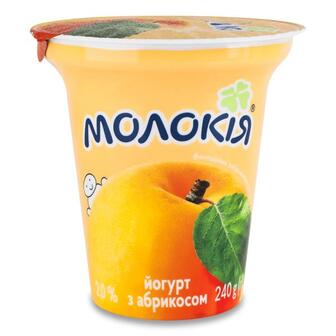 Йогурт Молокія з абрикосом густий 2% ст 240г