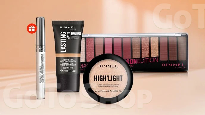 Купуй декоративну косметику бренду Rimmel на суму від 349 грн та отримай подарунок*!