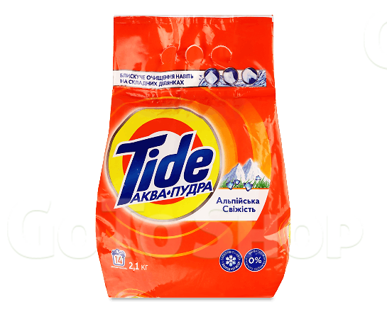 Порошок для прання Tide Аква-Пудра Альпійська свіжість, 2,1кг