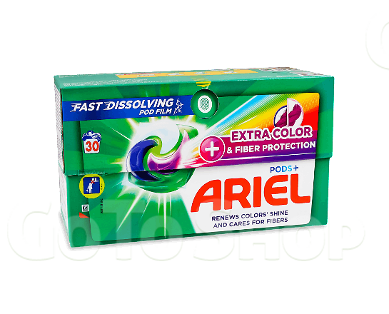 Капсули для прання Ariel PODS + Екстразахист кольору та волокон, 30*25,2г