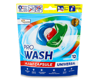 Капсули для прання ProWash Universal, 12*21г