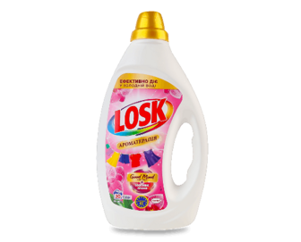 Гель для прання Losk Color Ароматерапія ефірні олії та аромат малазійської квітки, 1,35л