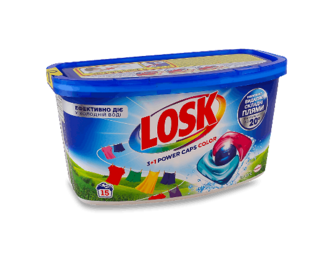 Капсули для прання Losk Color Power Caps 3+1, 15*12г