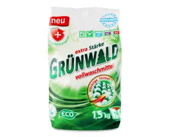 Порошок пральний Grunwald Eco «Гірська свіжість» універсальний, 1,5кг
