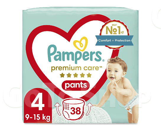 Підгузки-трусики Pampers Premium Care Pants 4 (9-15 кг), 38шт/уп