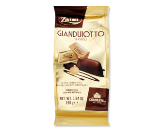 Цукерки Zaini Gianduiotti з фундуком шоколадні, 160г
