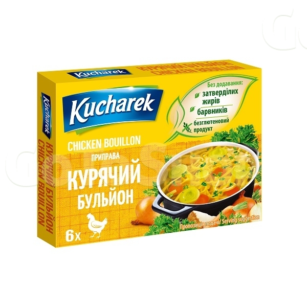 Бульон (6 шт*10 г) Кухарек курячий м/уп 