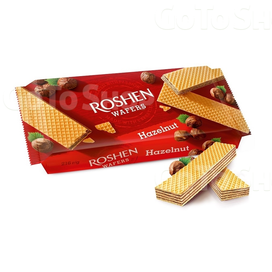 Вафлі 216г Рошен Wafers Hazelnut 