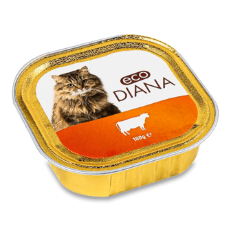 Корм для котів Eco Diana паштет з яловичиною 100г