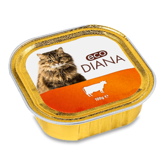 Корм для котів Eco Diana паштет з яловичиною 100г