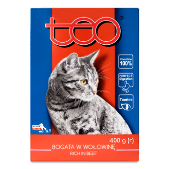 Корм для котів Teo з яловичиною сухий 400г
