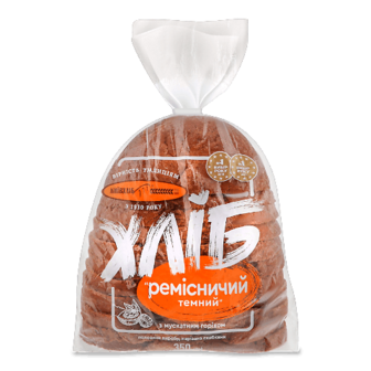Хліб «Київхліб» «Ремісничий» темний половинка нарізаний 350г