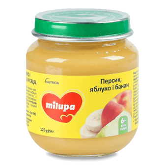 Пюре Milupa яблуко-банан-персик 125г