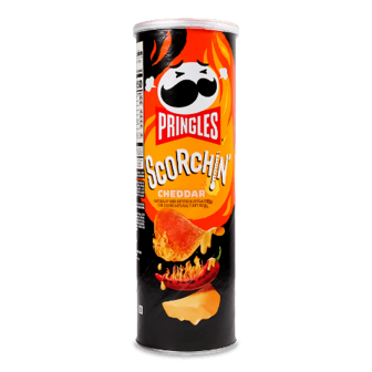 Снек пікантний Pringles смак сир чеддер гострий 158г