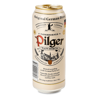 Пиво Paderborner Pilger світле нефільтроване з/б 0,5л
