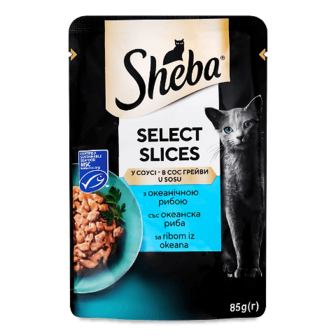 Корм для котів Sheba Black&Gold з тунцем в соусі 85г