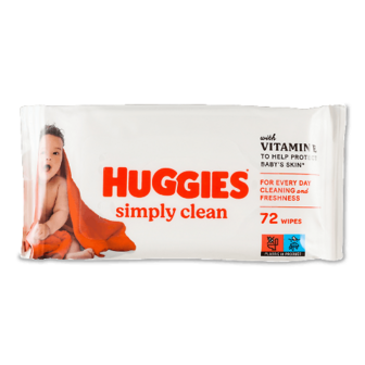 Серветки вологі дитячі Huggies Simply clean 72шт