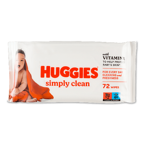 Серветки вологі дитячі Huggies Simply clean 72шт