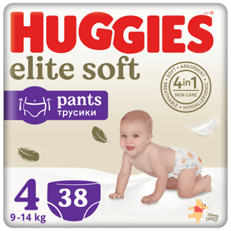 Підгузки-трусики Huggies Elite Soft 4 (9-14 кг) 38шт
