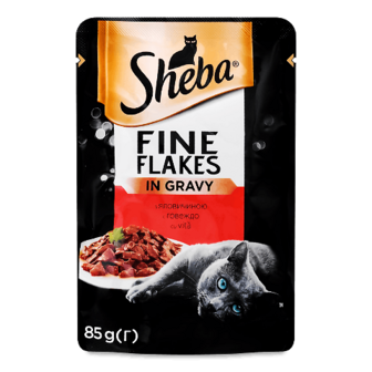 Корм для котів Sheba Fine Flakes з яловичиною у соусі 85г