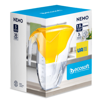 Фільтр-глечик Ecosoft «Немо» жовтий 1,8 л шт
