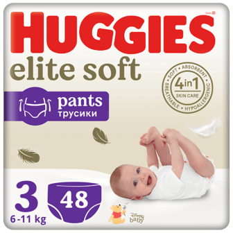 Підгузки-трусики Huggies Elite Soft 3 (6-11 кг) 48шт