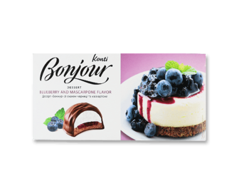 Десерт Bonjour зі смаком чорниці та маскарпоне 232г