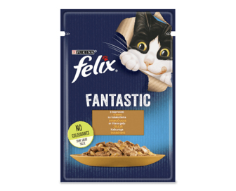 Корм для котів Felix Fantastic з індичкою в желе 85г